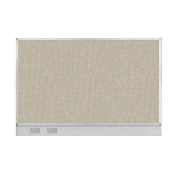 Versare Hush Panel Configurable Cubicle Partition 6' x 4' Sand Fabric w/ Cable Channel 1855656 - main